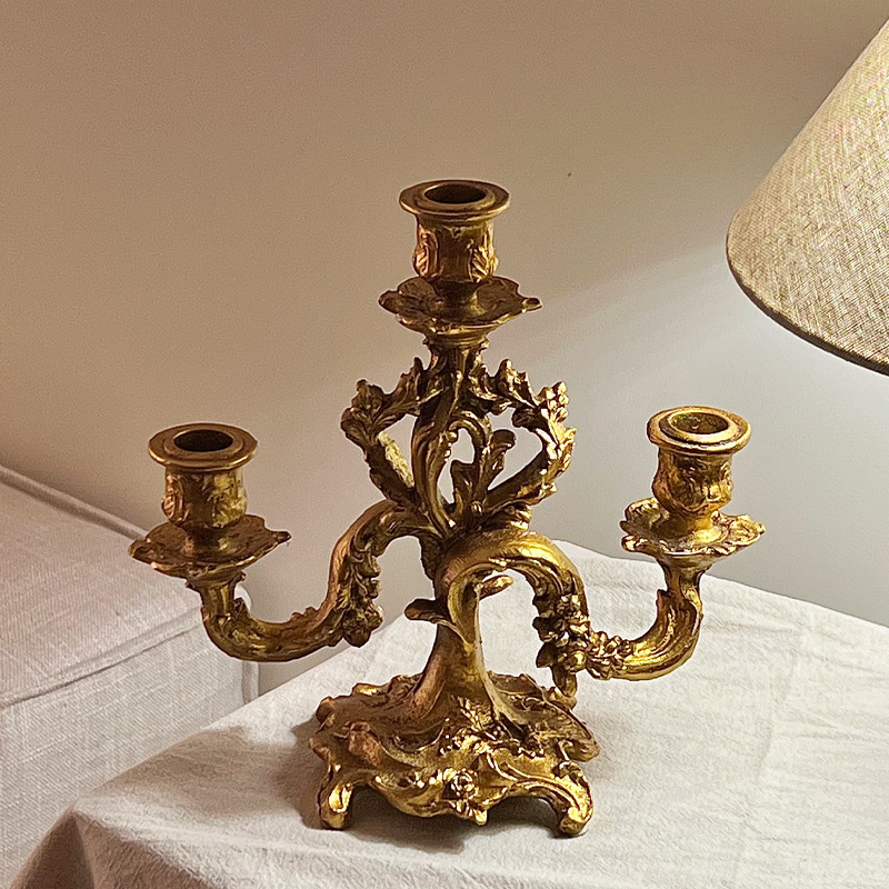 Luxury Candle Supplies Usa - حامل شموع باروكي فاخر للديكور، شمعدان