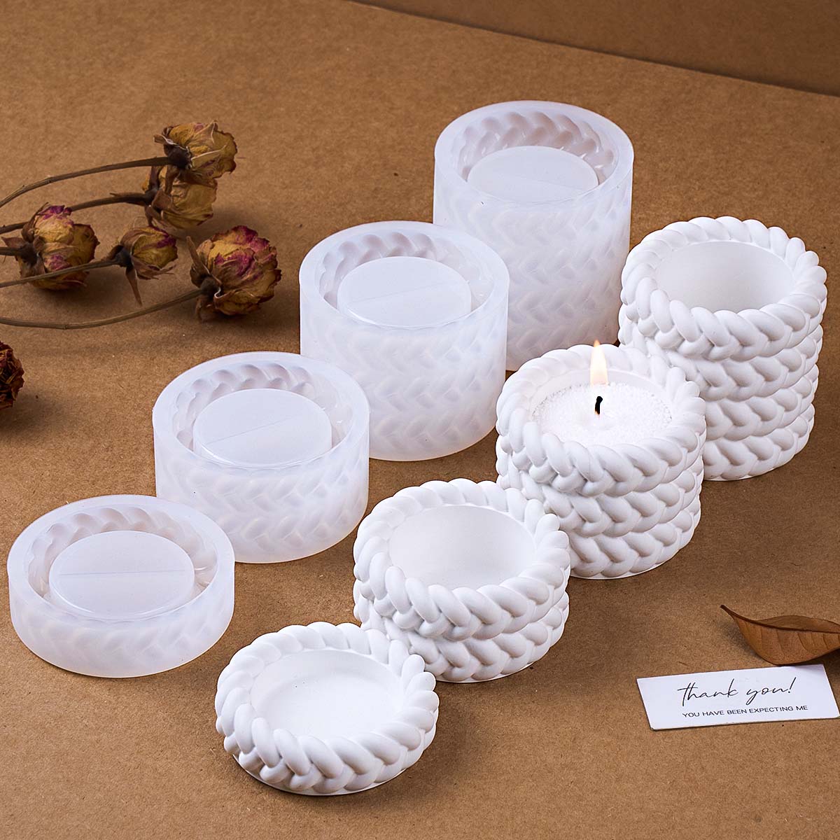 Candle Supplies Jars - 1/2/3/4 أرضيات حبل القنب شمعة جرة