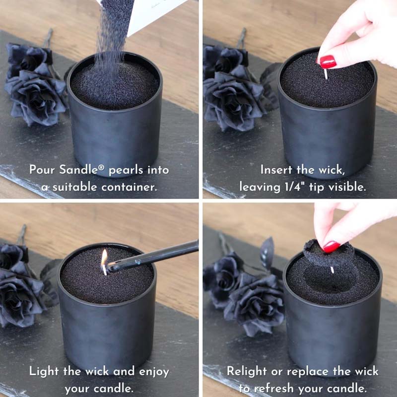 رمل شمع أسود مع فتيل، 200 جرام - مراجعة Candle Supplies In Bulk وسعره