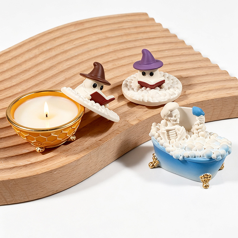 قالب سيليكون على شكل هيكل عظمي - مراجعة Candle Supplies Jars وسعره