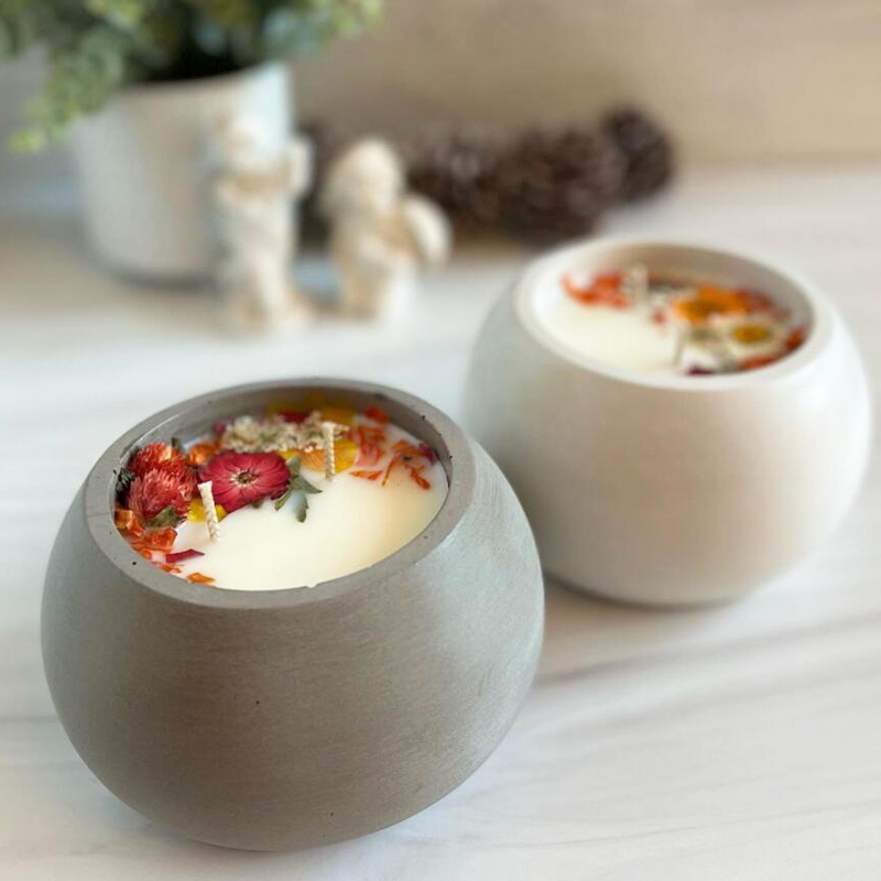 جرة شمعة خرسانية مستديرة قالب  - مراجعة Candle Supplies Jars وسعره