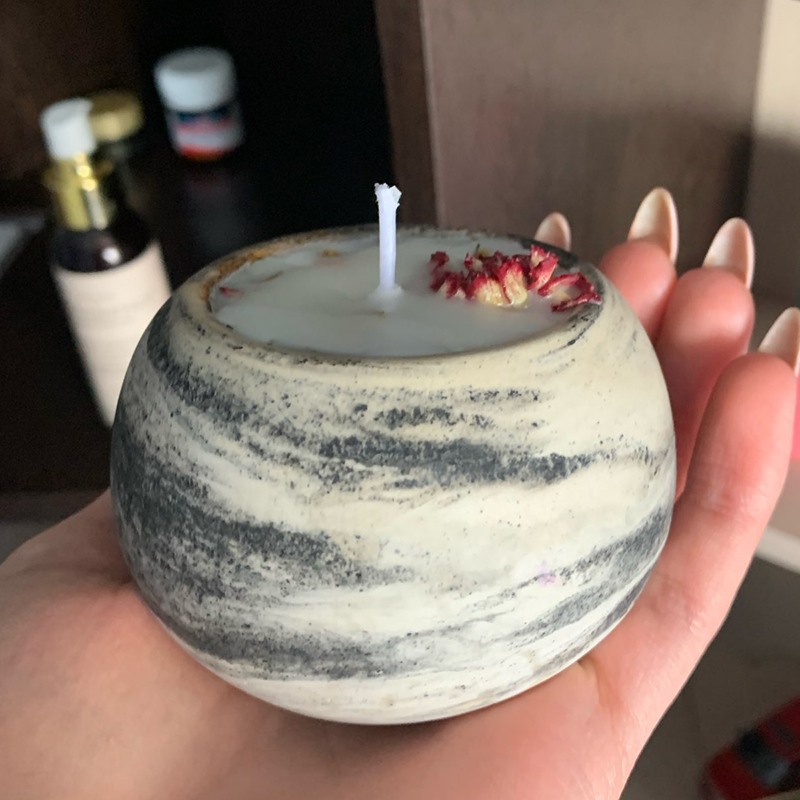 جرة شمعة خرسانية مستديرة قالب  - مراجعة Candle Supplies Jars وسعره
